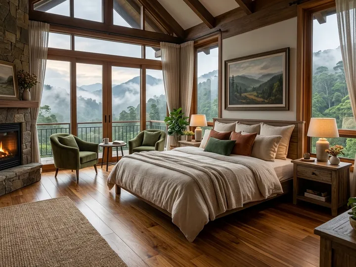 Villa Puncak - Lantai Jati Solid